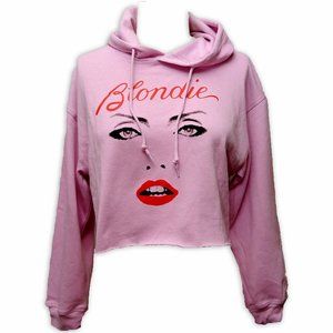 Debbie Harry Blondie Face punk rock Official Crop Top Hoodie M NWT